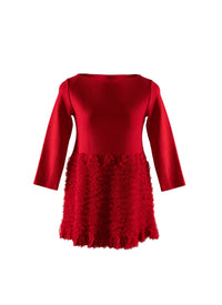 3/4-sleeve jumper - Scarlet