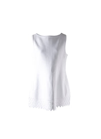 Sleeveless diamond tunic - White