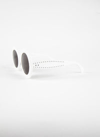 Cat-eye glasses - Intense White & Grey