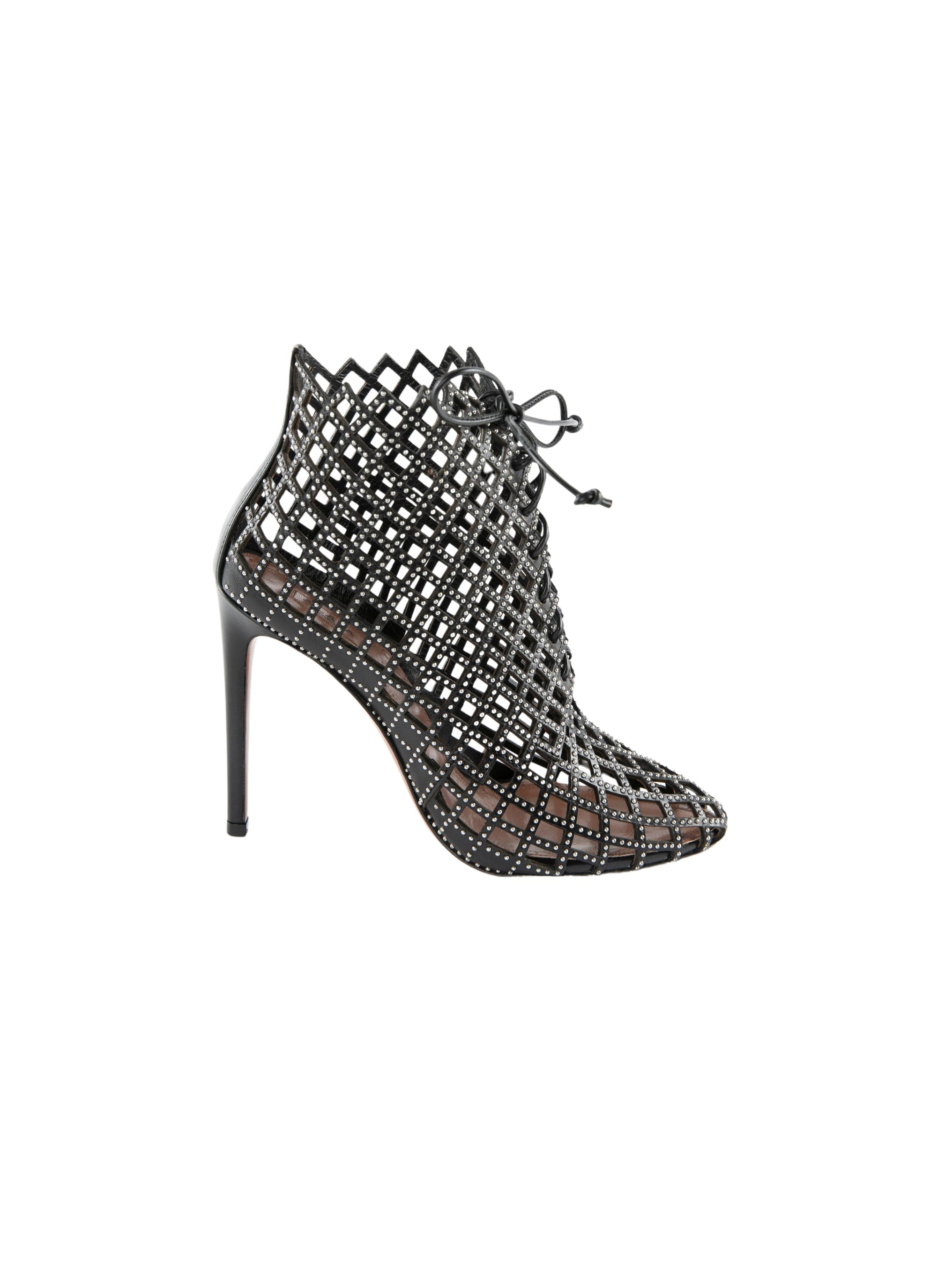 Bottines 110 en cuir détails cloutés - Noir
