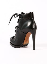 135 Soft platform boots in smooth leather - Black intense
