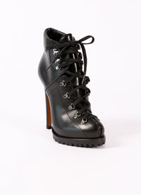 135 Soft platform boots in smooth leather - Black intense