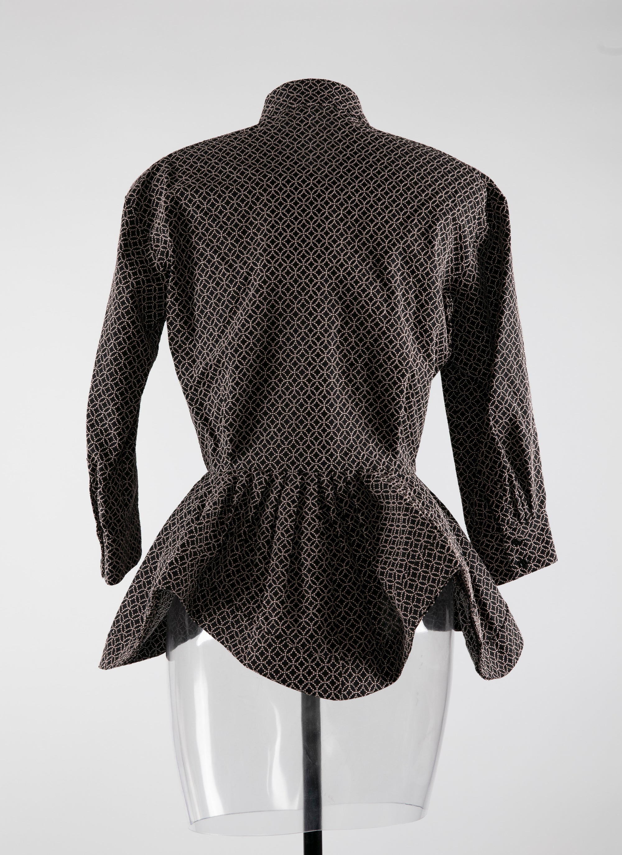 Wool arabesque shirt - Black & Flesh