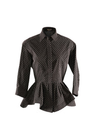 Wool arabesque shirt - Black & Flesh