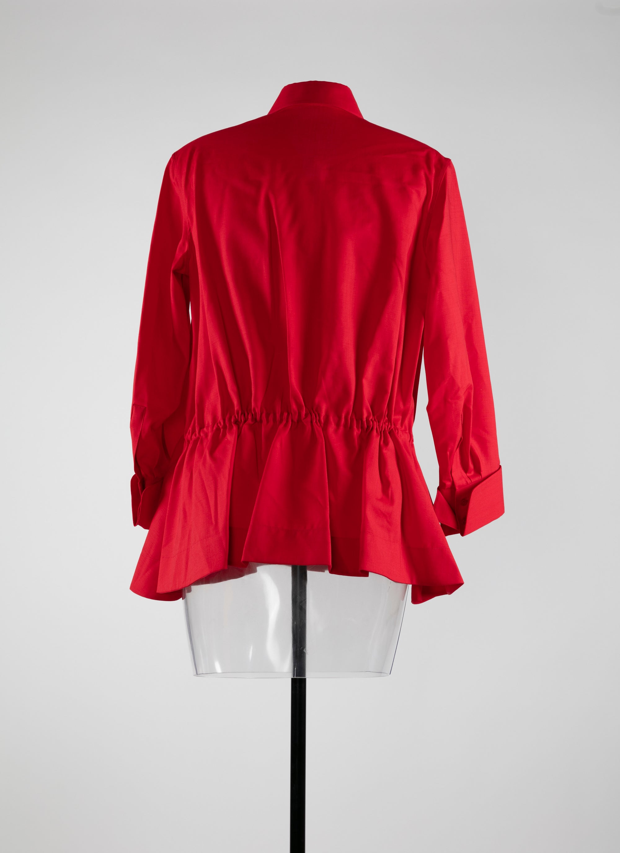 Chemise basque nouée à cordon en laine - Rouge