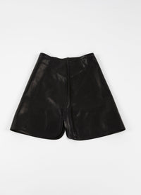 Mini jupe en cuir - Noir