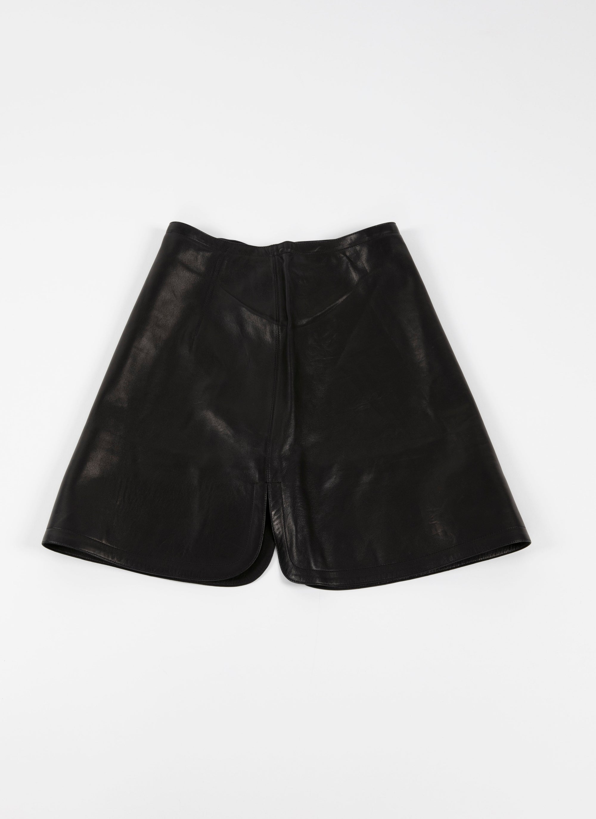 Mini jupe en cuir - Noir
