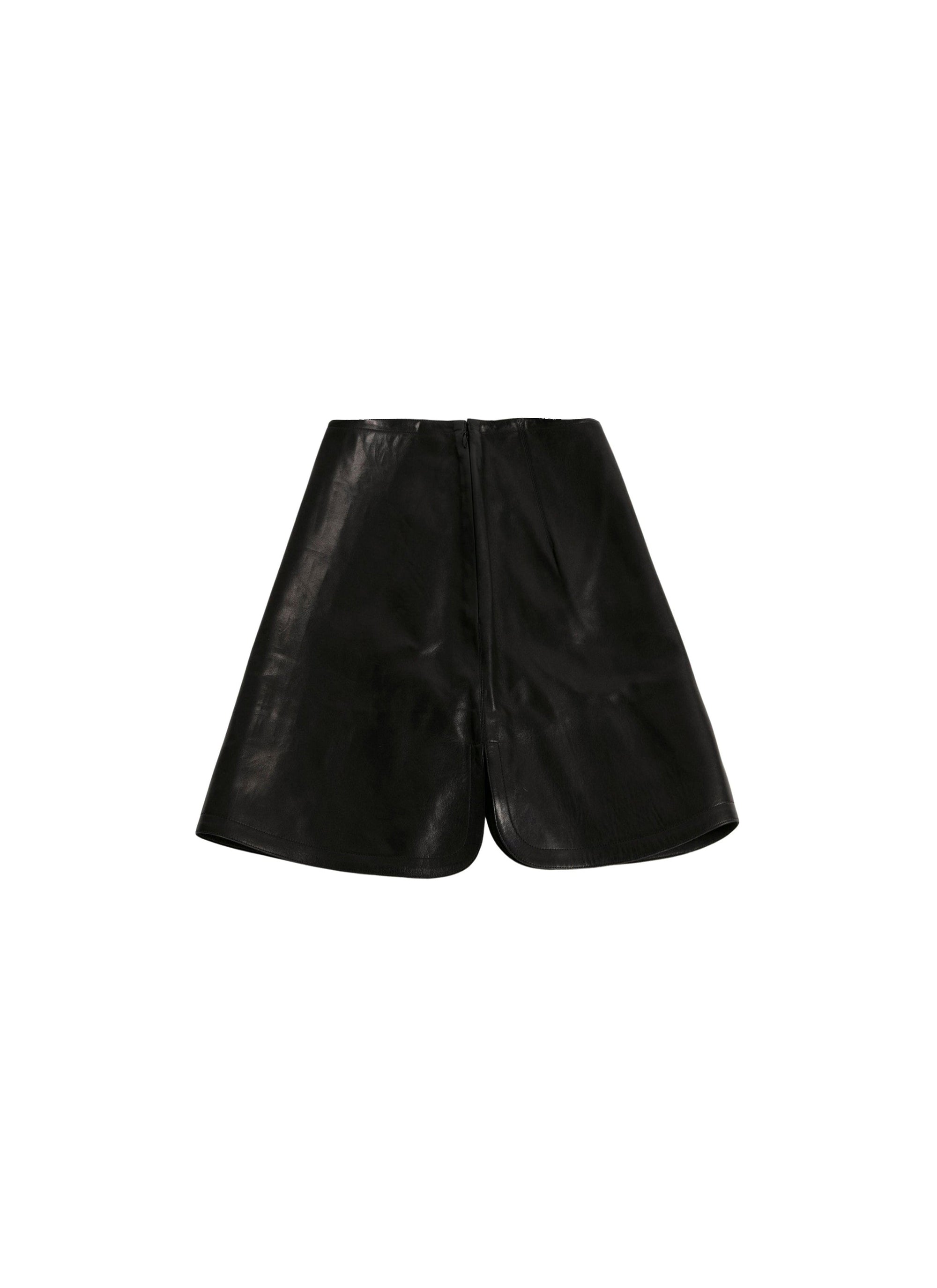 Mini jupe en cuir - Noir