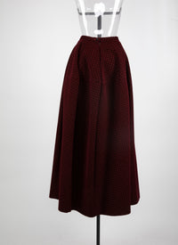 Mussola Arabesque maxi skirt - Bordeaux