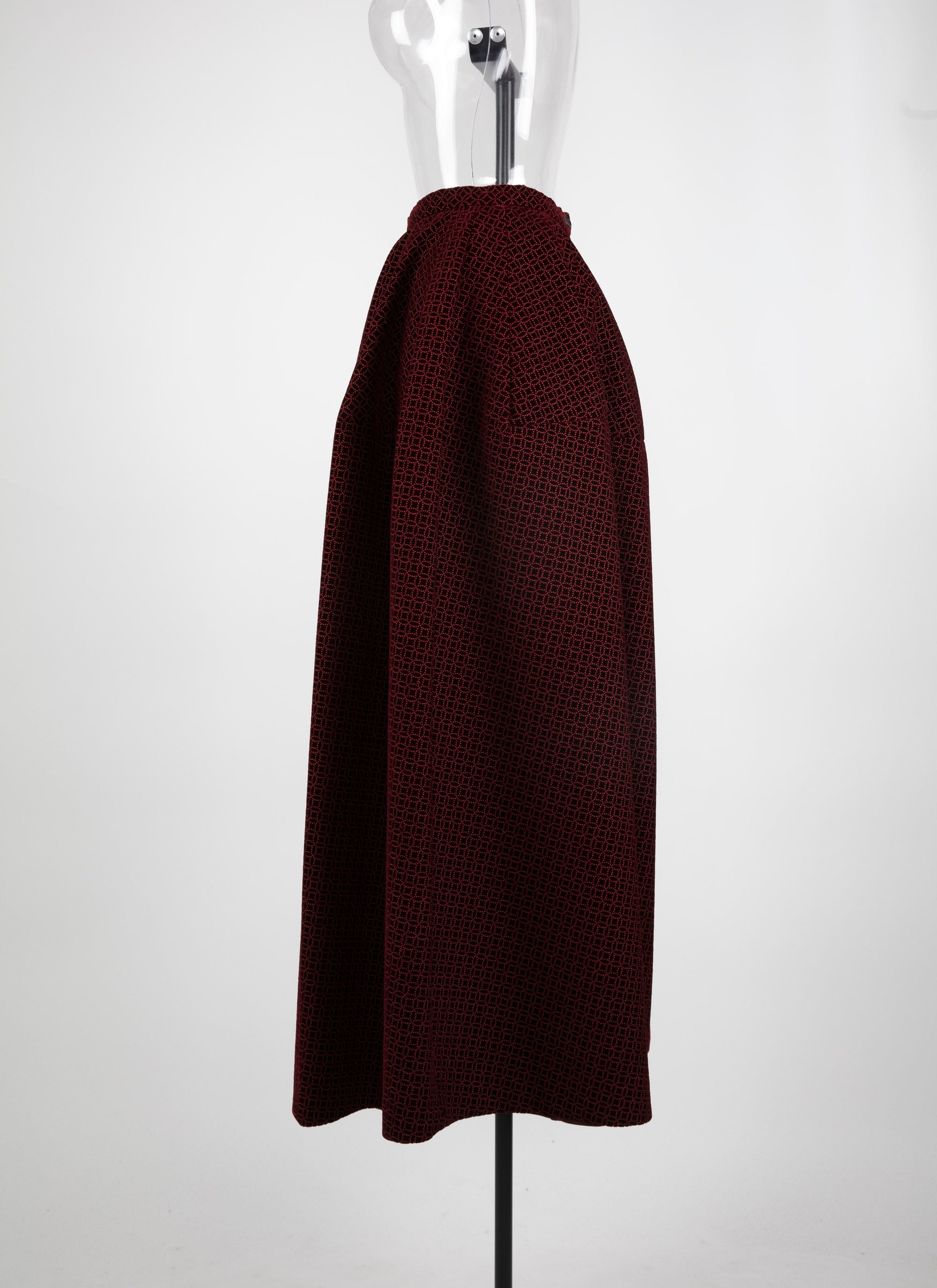 Mussola Arabesque maxi skirt - Bordeaux