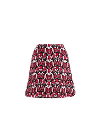 Wool Eden skirt - Black & Red