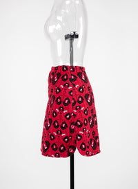 Wool Samarcande skirt - Red & Black