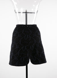 Jupe Samarcande en laine - Noir & Bleu