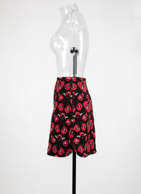 Jupe Samarcande en laine - Noir & Rouge