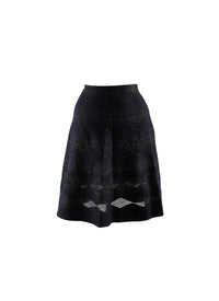 Jupe en laine avec détail motif irisé - Nuit