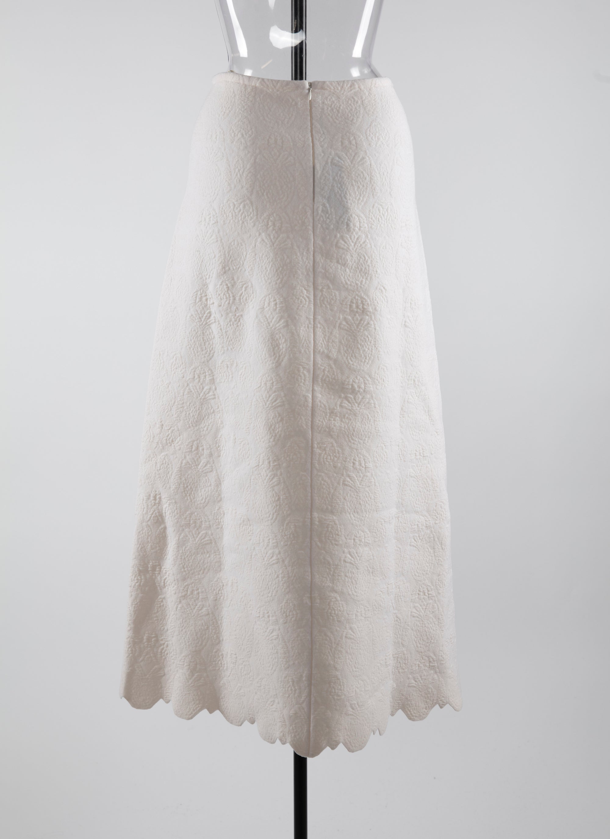 Jupe Eden en laine - Blanc Nacre