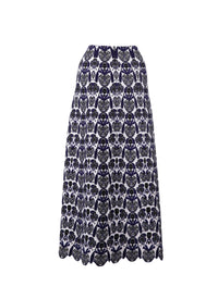 Jupe Eden en laine - Blanc & Bleu