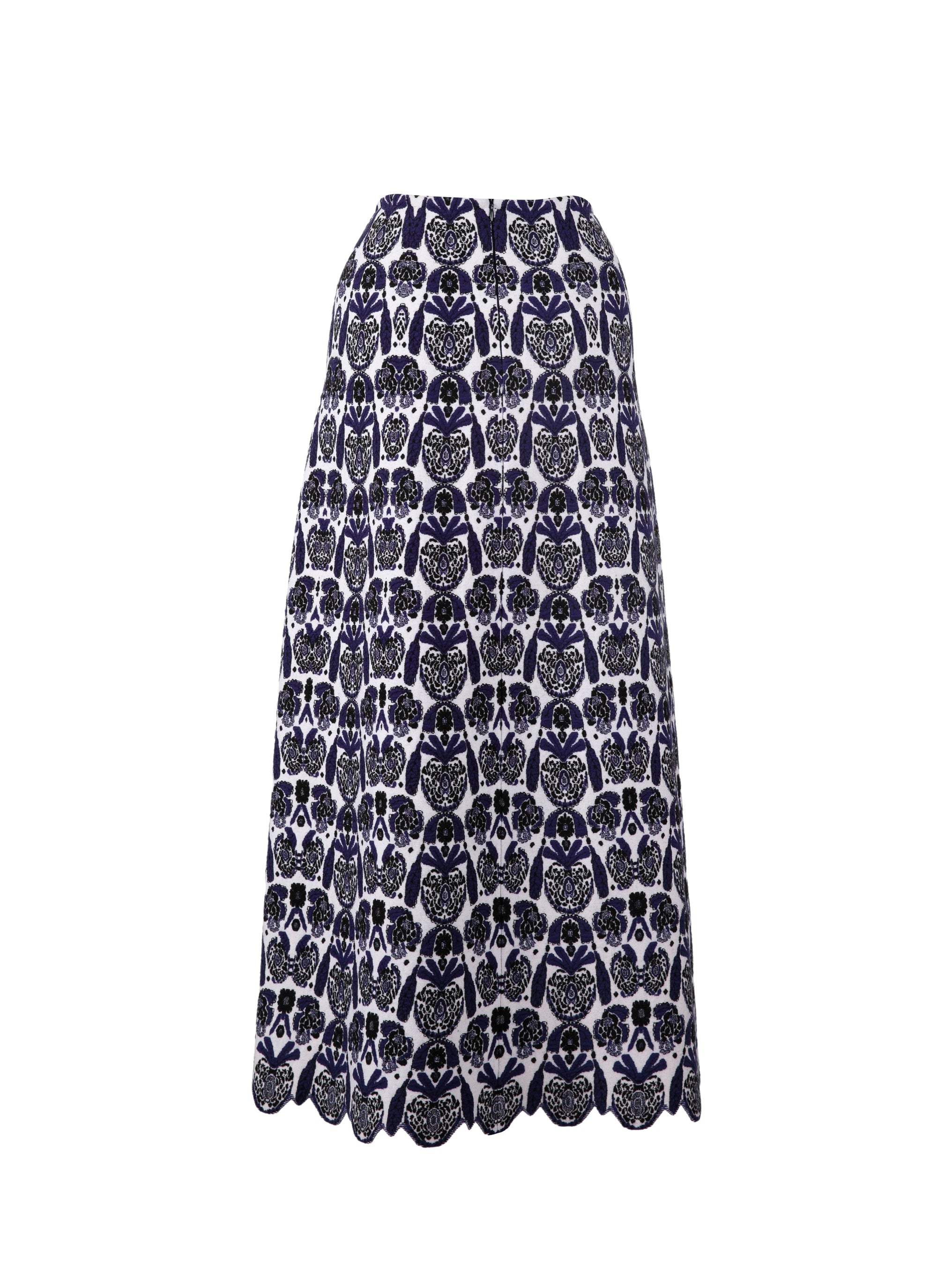 Jupe Eden en laine - Blanc & Bleu