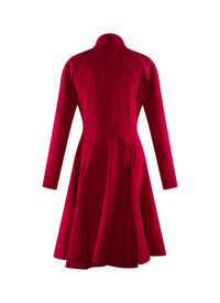 Slim-fitted wool coat - Magenta