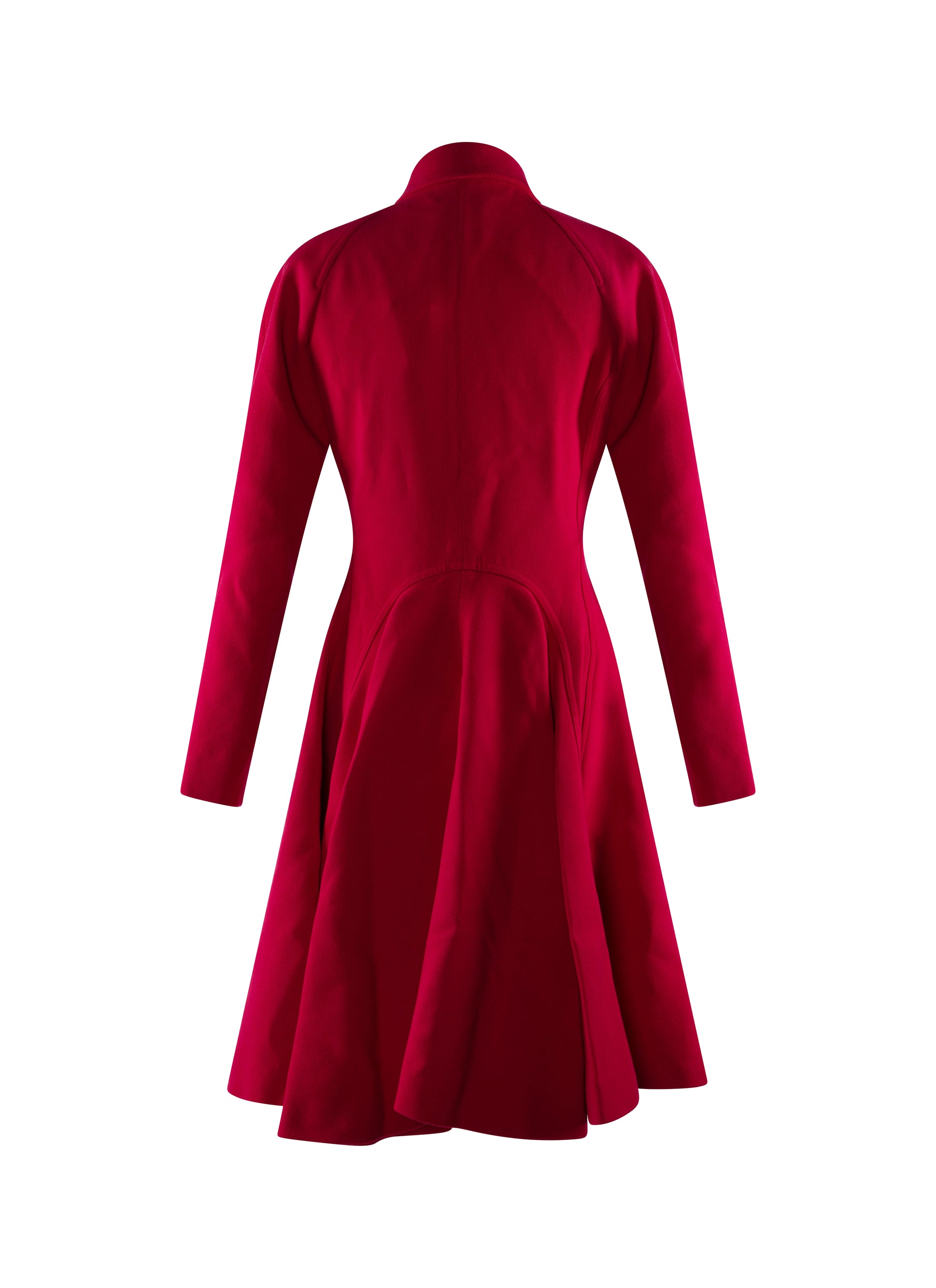 Slim-fitted wool coat - Magenta