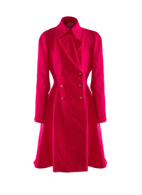 Slim-fitted wool coat - Magenta