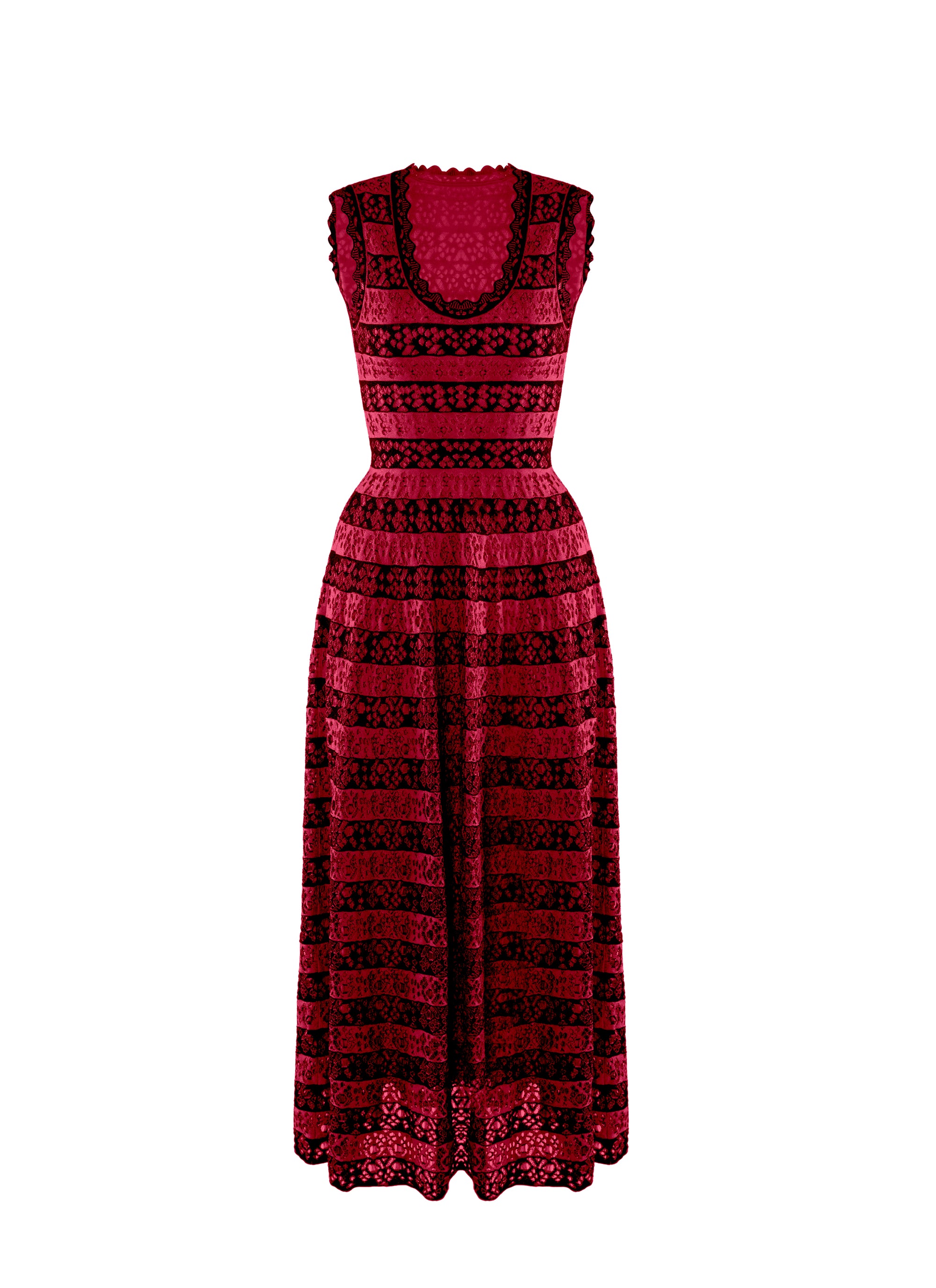 Robe longue à motif signature Taranto - Noir & Rouge
