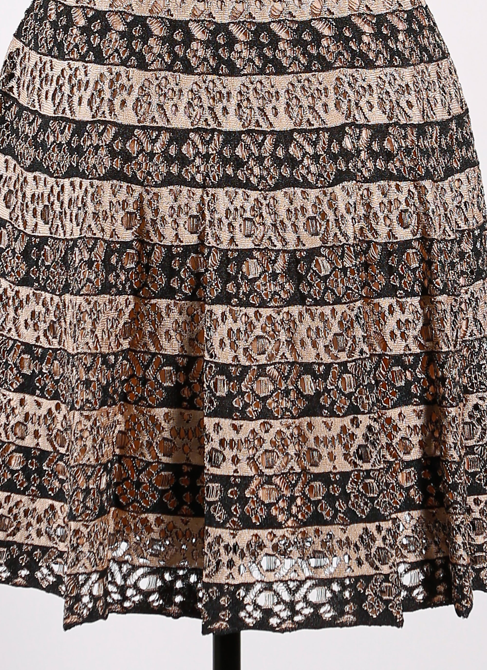 Taranto sleeveless knitted dress - Black & Flesh