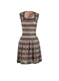 Taranto sleeveless knitted dress - Black & Flesh