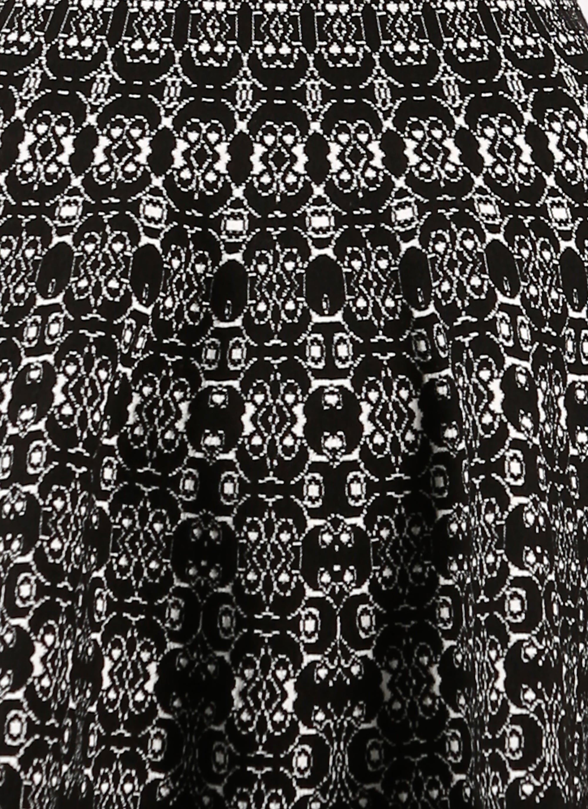 Robe à manches longues Alhambra en maille - Noir & Blanc