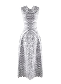 Robe sans manches cintrée col v - Blanc & Noir