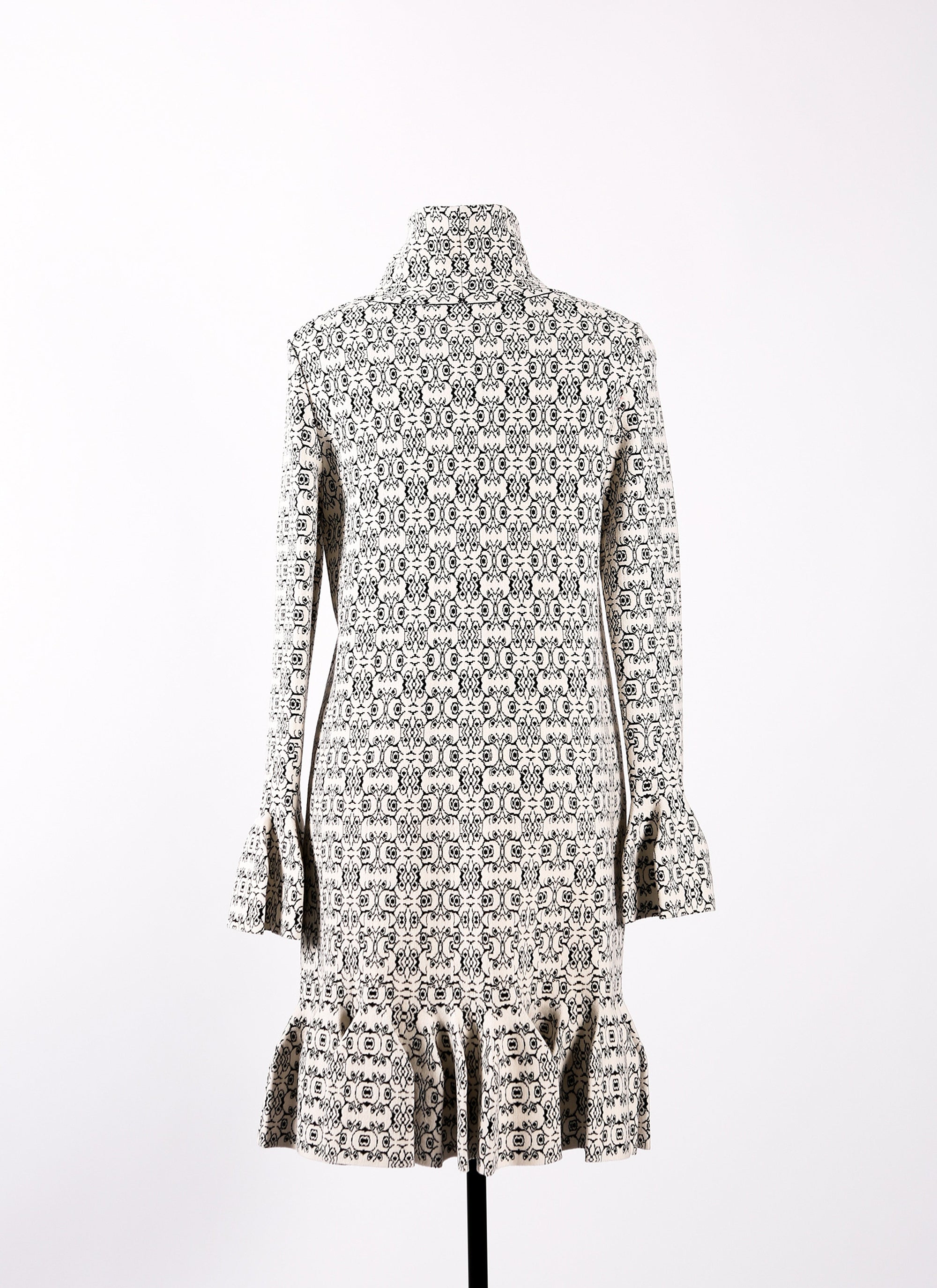 Alhambra long sleeve dress - White & Black