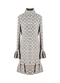 Alhambra long sleeve dress - White & Black
