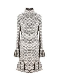 Alhambra long sleeve dress - White & Black