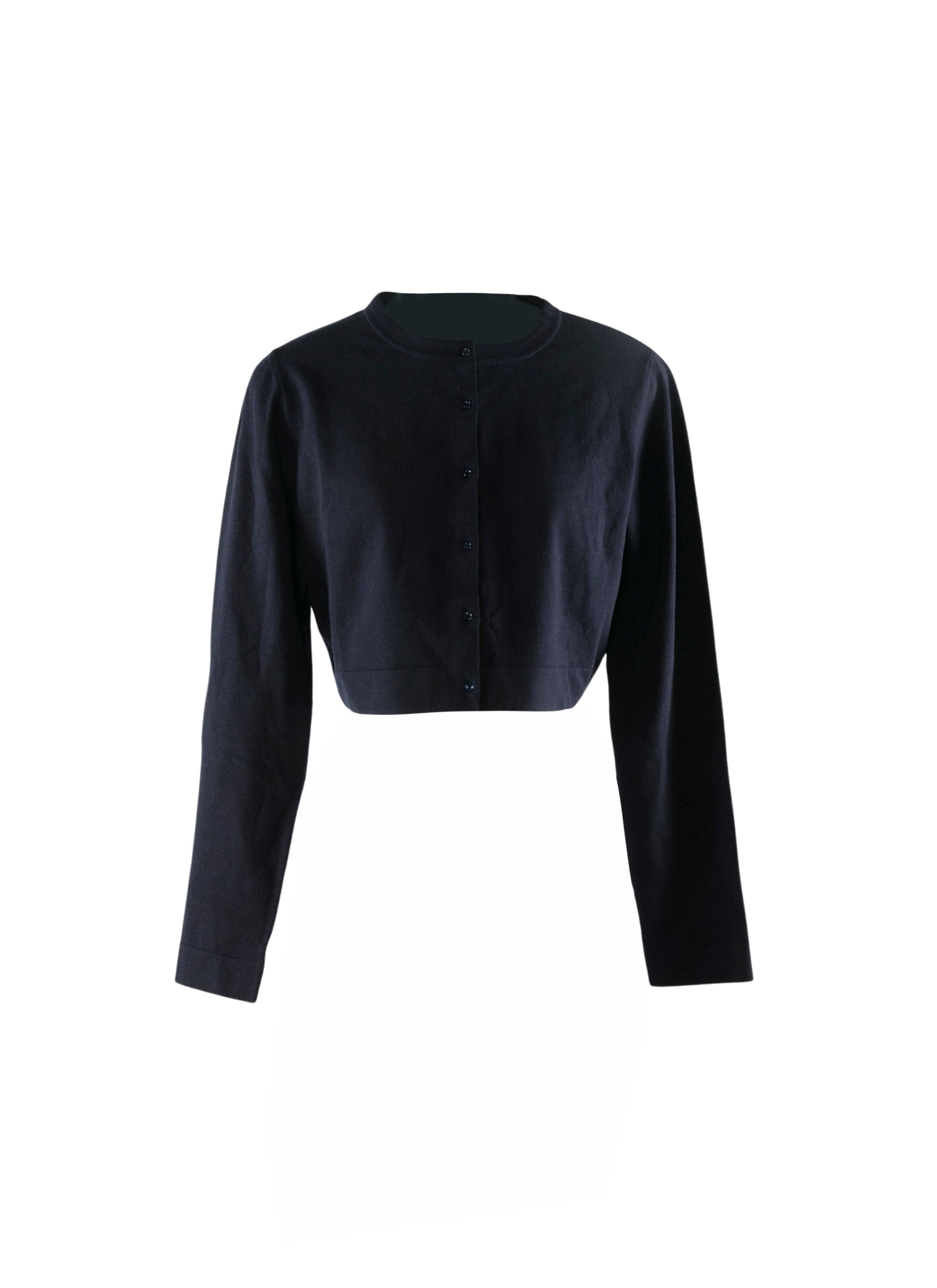 Wool Supreme long-sleeved cardigan - Night