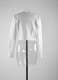 Cardigan à manches longues Regence mini - Blanc Nacre