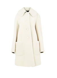 Soft leather coat - White iridescent