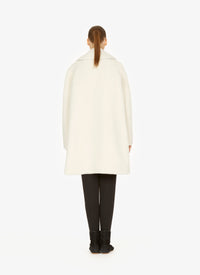 Manteau Soft en cuir - Blanc Nacre