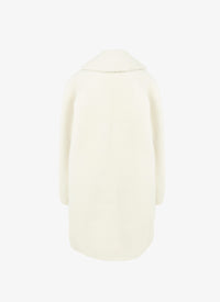 Manteau Soft en cuir - Blanc Nacre