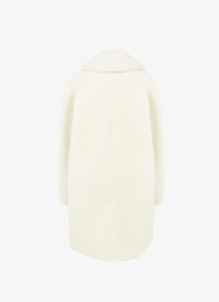 Soft leather coat - White iridescent