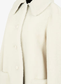 Manteau Soft en cuir - Blanc Nacre