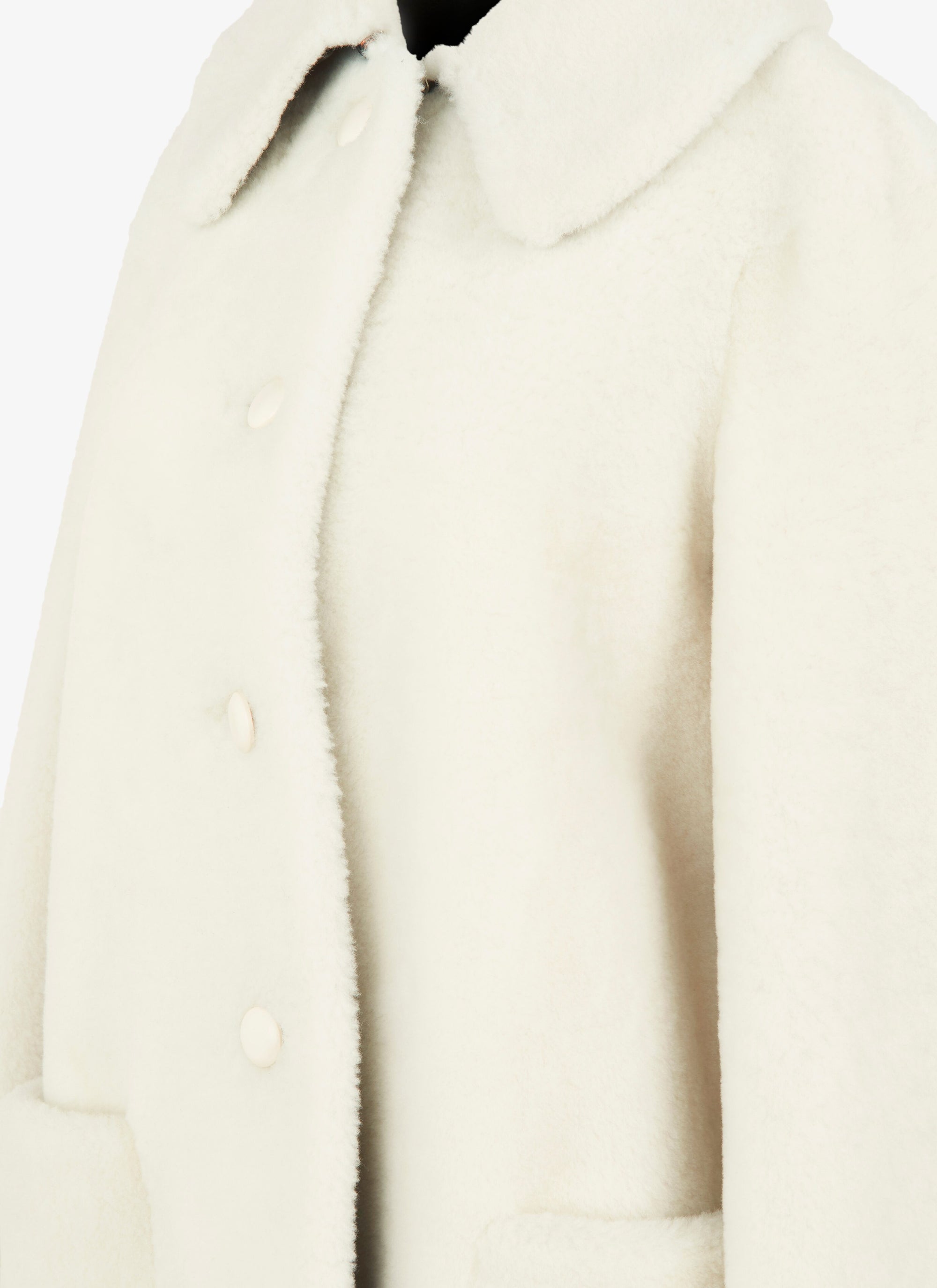 Manteau Soft en cuir - Blanc Nacre