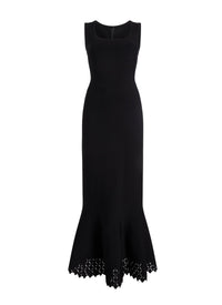 Diamond mesh sleeveless dress - Black intense