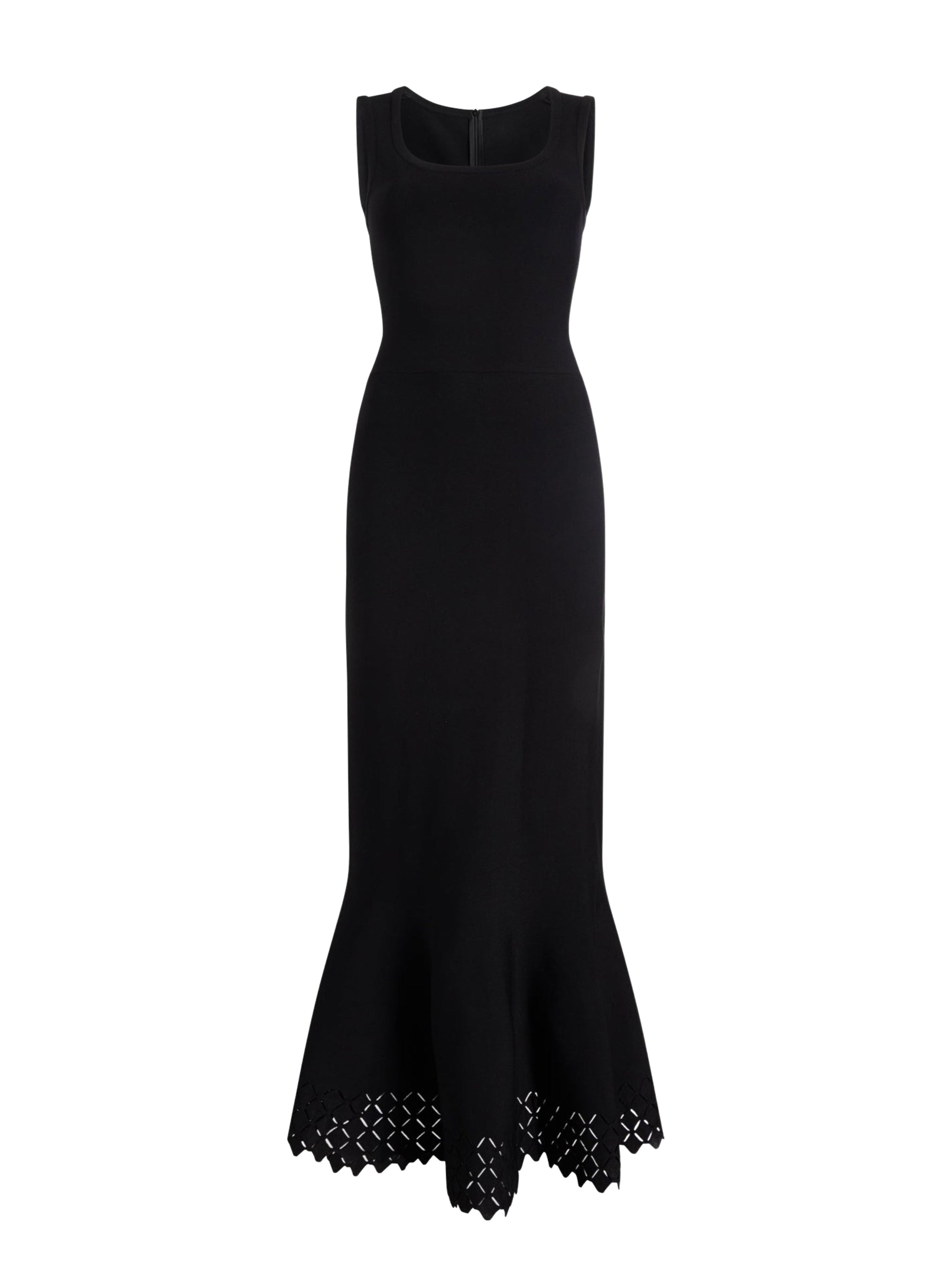 Diamond mesh sleeveless dress - Black intense