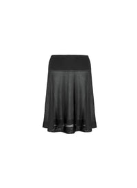 Fond de jupe courte unie transparente - Noir intense