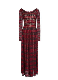 Robe à manches longues Taranto - Noir & Rouge