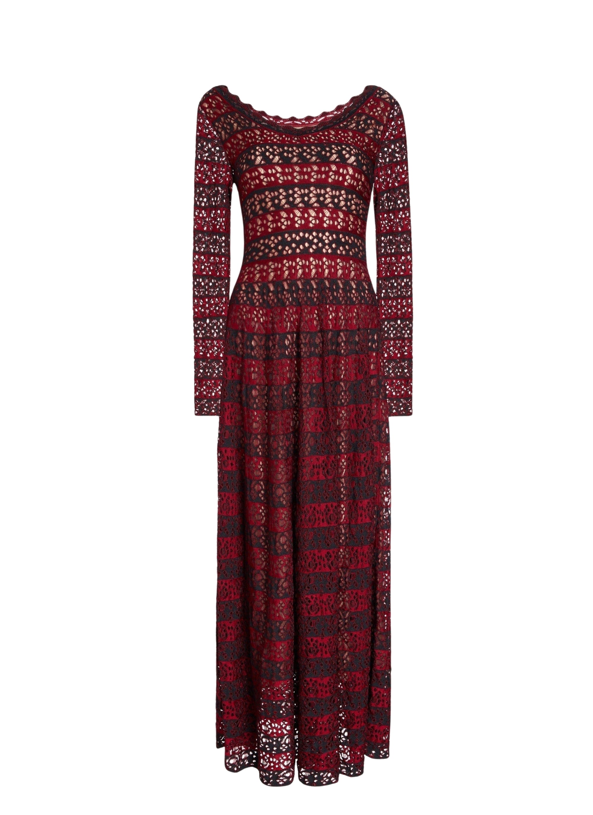 Robe à manches longues Taranto - Noir & Rouge