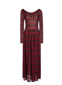 Robe à manches longues Taranto - Noir & Rouge