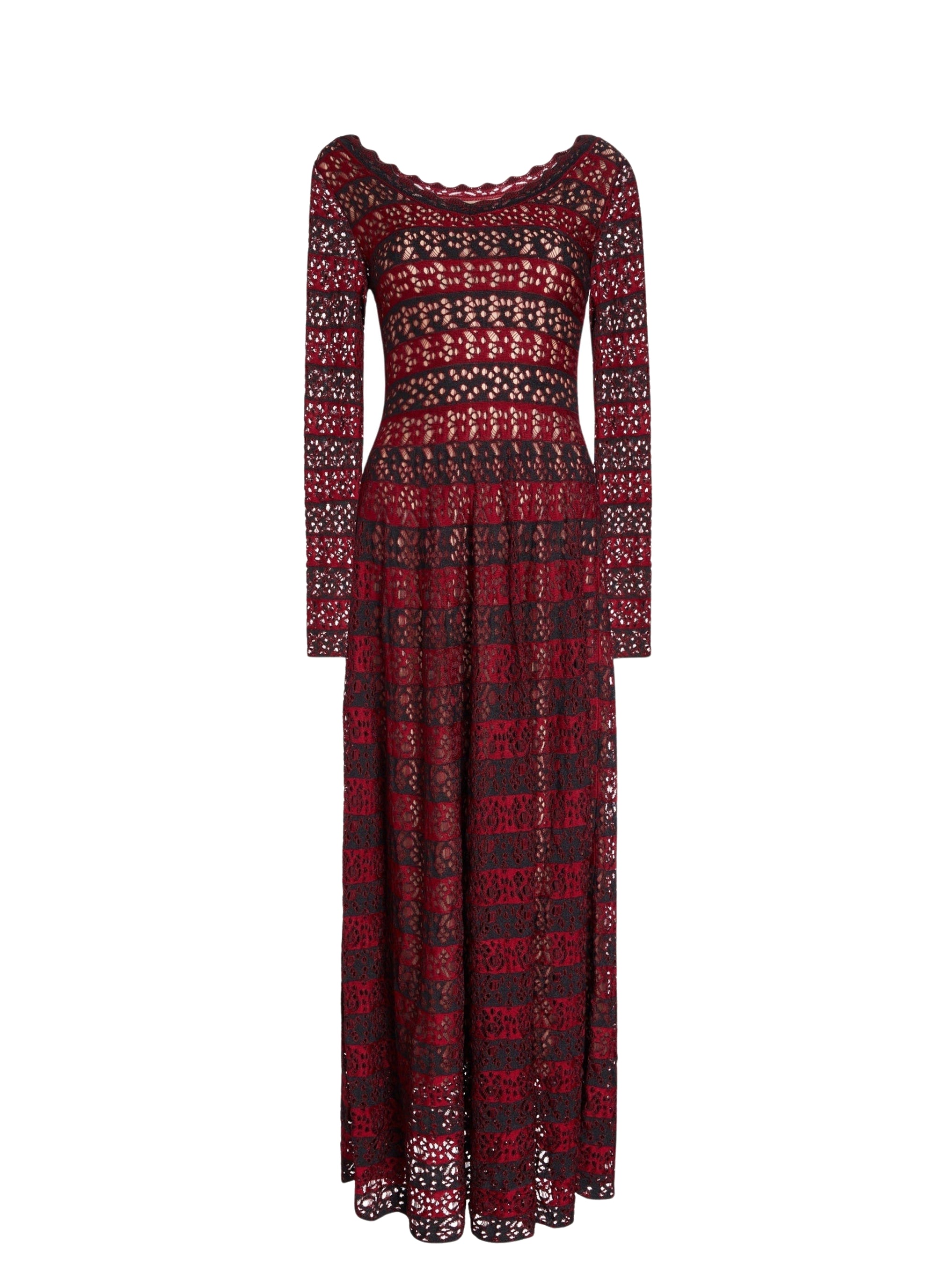 Robe à manches longues Taranto - Noir & Rouge