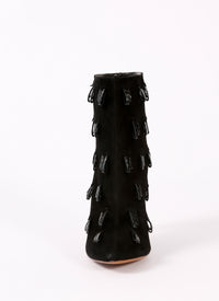 Tassel boots in leather - Black & Black