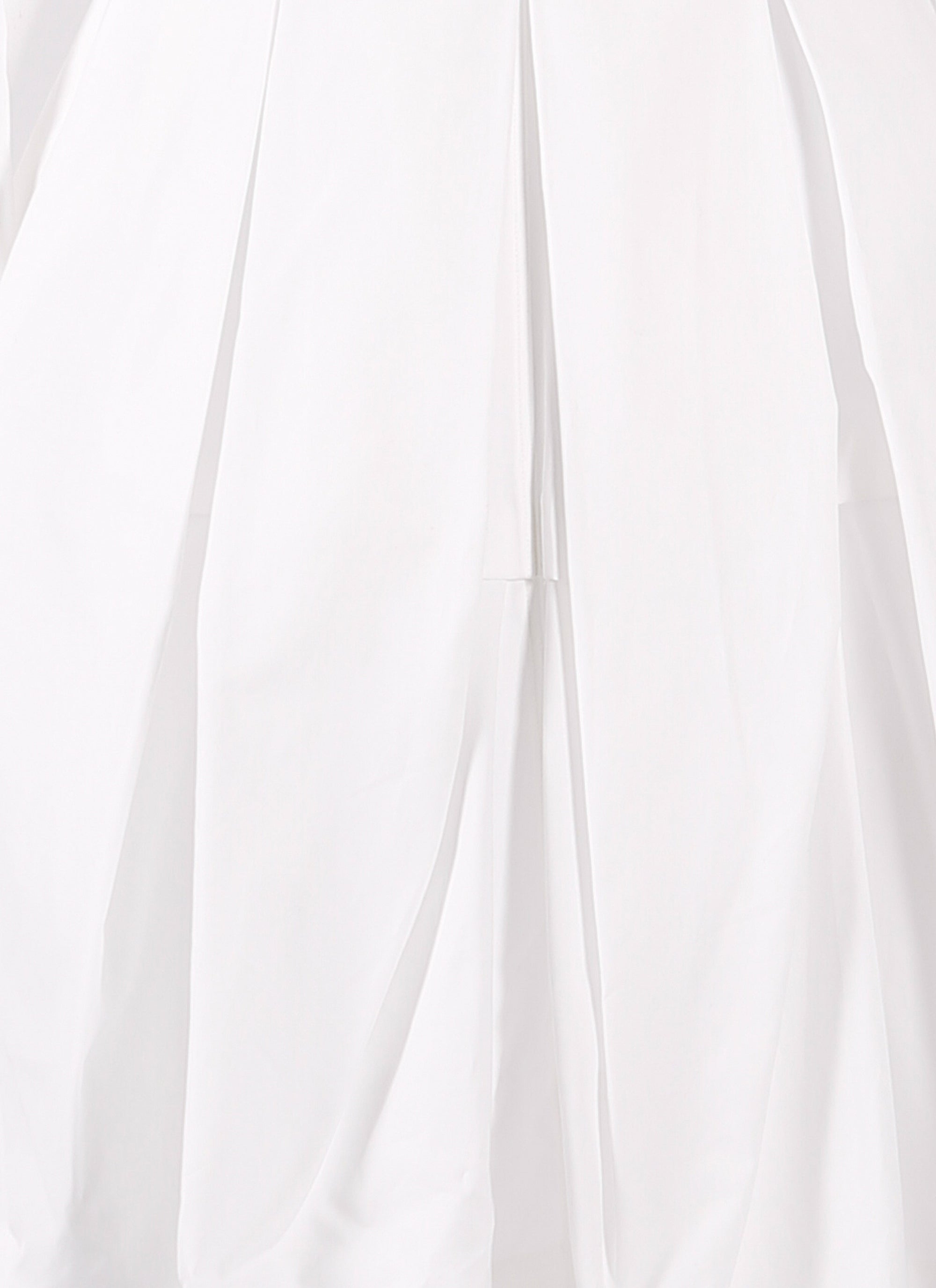 Robe chemise courte en popeline japonaise - Blanc